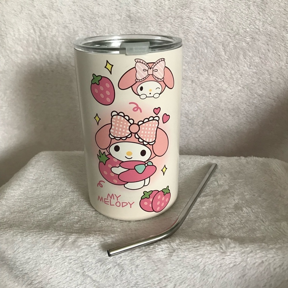 Melody Coffee tea water Mug w Straw Portable Stainless Steel Insulated Mug New - Picture 2 of 10